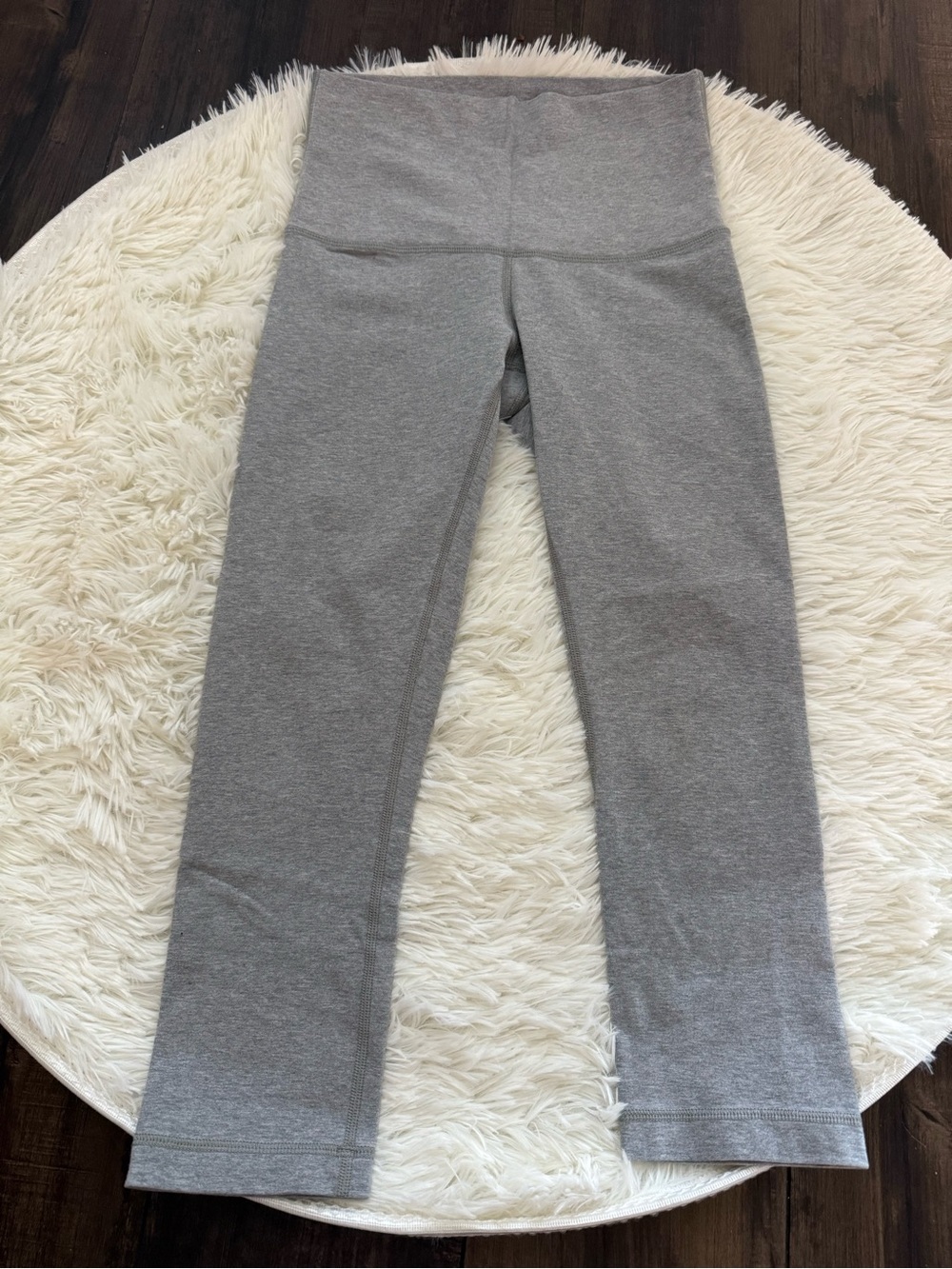 Lululemon Wunder Under High Rise Crop Leggings Heathered Gray Size 6